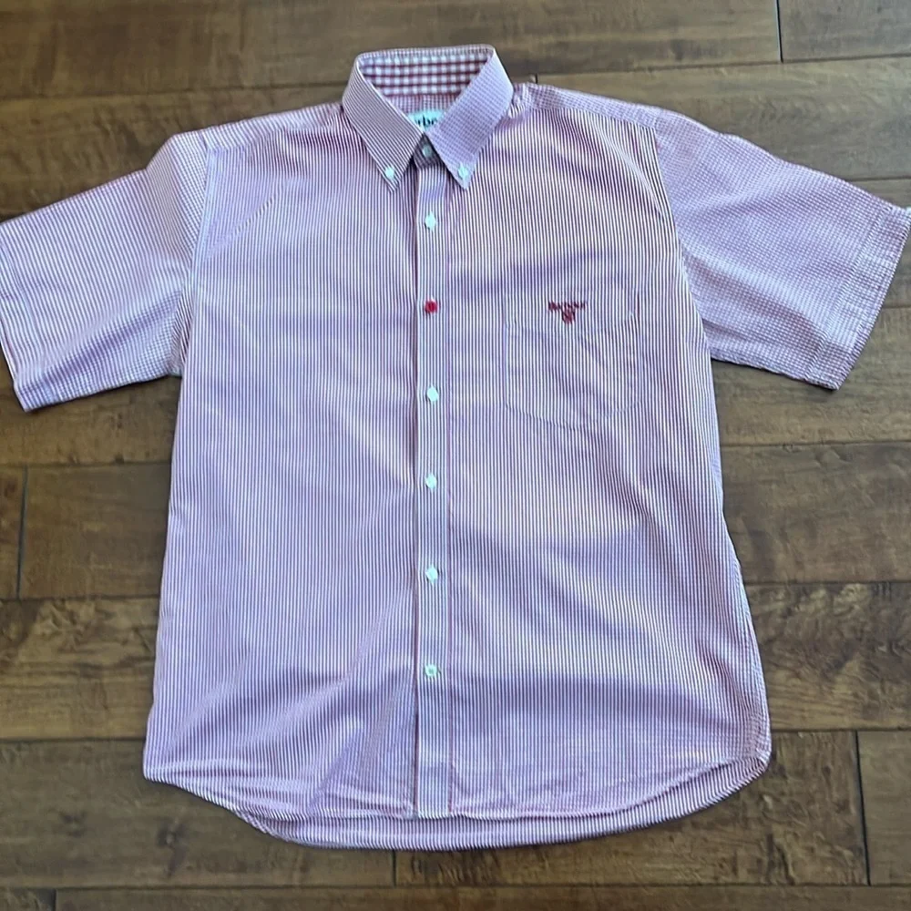 Barbour plaid Mens Buttons down Shirt Short Sleeves Size S - Picture 2 of 13